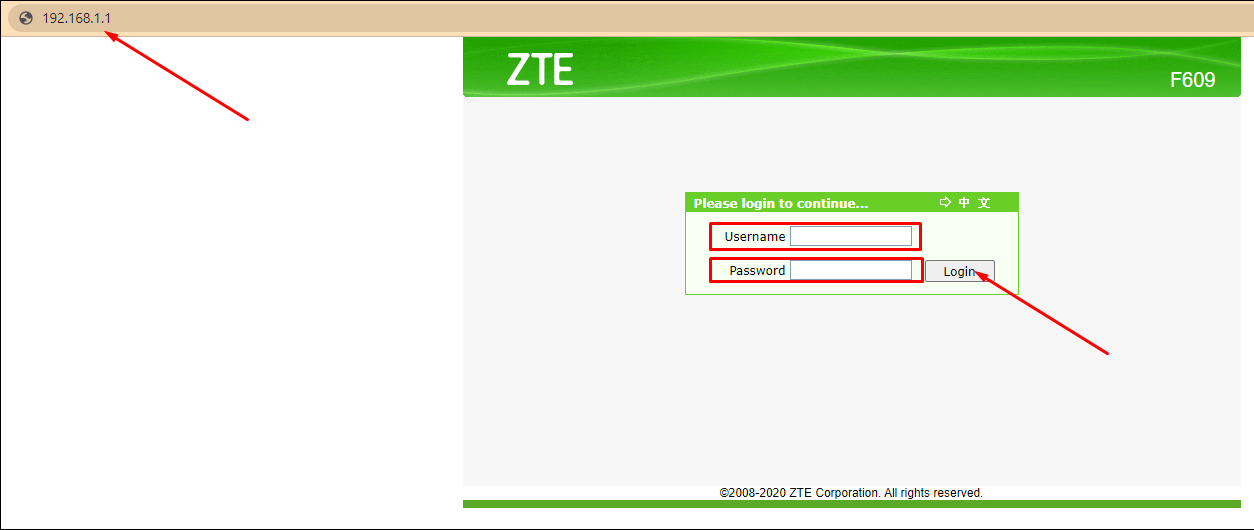 Login ke halaman router